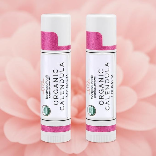 2 Pack Organic Calendula + Raspberry Lip Balm