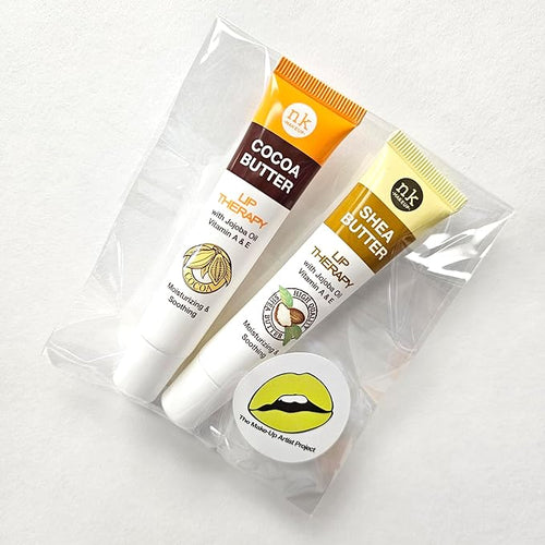 2 Pack Bundle of 1 Shea Butter Lip Therapy and 1 Cocoa Butter Lip Therapy for Moisturizing, Soothing and Nourishing your Dry and Chapped Lips