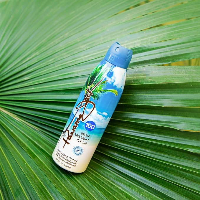 Panama Jack Continuous Spray Sunscreen - SPF 100, Broad Spectrum UVA/UVB Protection, Reef-Friendly, PABA, Paraben, Gluten & Cruelty Free, Water Resistant (80 Minutes), 5.5 OZ (Pack of 2)