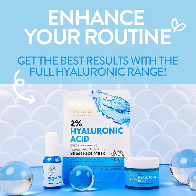 By Nature 2% Hyaluronic Acid Serum for Face & Neck – Deep Hydration Serum for Dry, Oily & Sensitive Skin – Lightweight Facial Serum, 1 fl oz