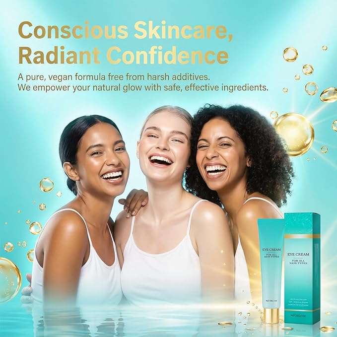 Retinol Eye Cream, Targets Dark Circles and Puffiness—Anti-Aging Formula with Hyaluronic Acid Effectively Reduces Eye Bags, Wrinkles, and Fine Lines | Unisex Moisturizing Eye Care