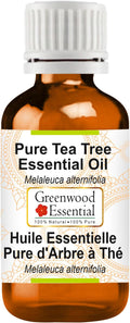 Greenwood Essential Tea Tree Essential Oil (Melaleuca alternifolia) Steam Distilled 15ml (0.50 oz)