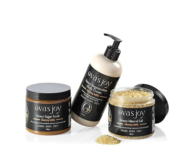 Eva's Joy Honey Milk Regeneration Body Cream, Nourishing Moisturizer for Soft, Glowing Skin, Supports Skin's Natural Health, 16 oz
