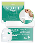 DERMAL Seoul Face Tea Tree & Heartleaf 5-Min Daily Sheet Mask 36 Count Bulk, Korean Calming Pull-Out Dispenser with Tweezers, Lactobacillus Oil Control Face Mask for Redness Oily Acne-Prone Skin