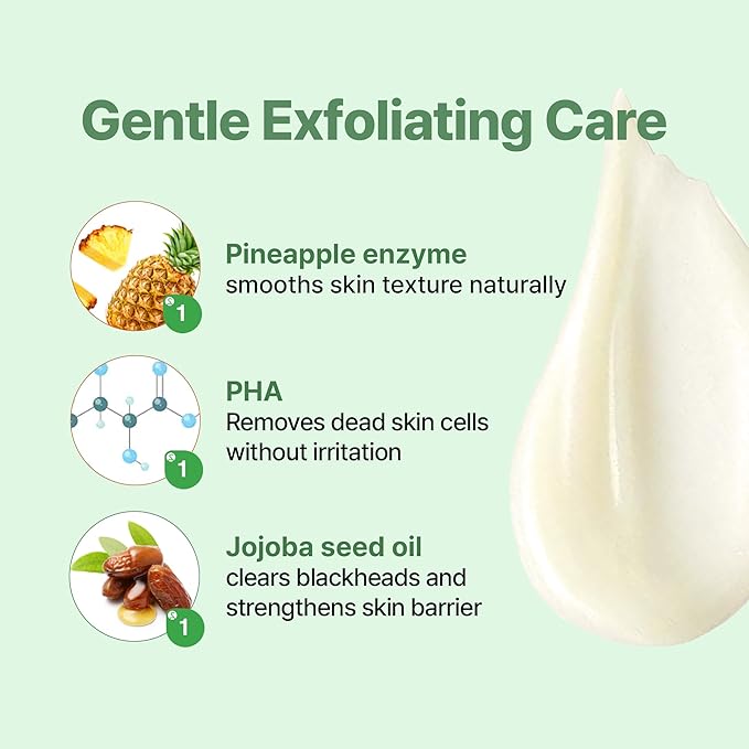 Vegan Cleansing Balm with PHA, Hypoallergenic Makeup Remover Balm, Gentle Exfoliation, Plant-Derived Ingredients, 3.53oz
