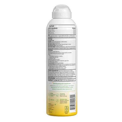 Alba Botanica Sunscreen Spray for Face and Body, Broad Spectrum SPF 70 Sunscreen, Hawaiian Coconut, Water Resistant and Biodegradable, 5 fl. oz. Bottle