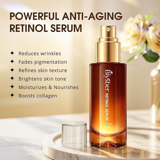 Retinol Collagen Serum for Face: Anti Aging &Anti Wrinkle Repair Peptide Serum with Hyaluronic Acid to Boost Hydration- Day/Night Facial Firming Neck Skin Care for Women