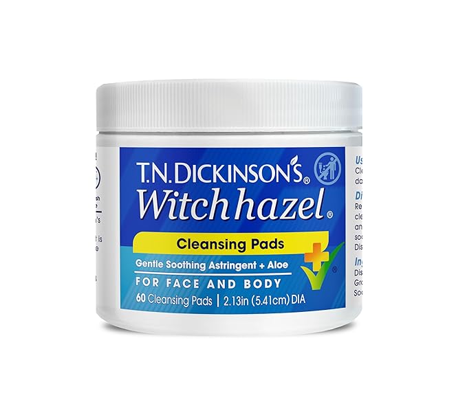 T.N. Dickinson's Witch Hazel Cleansing Pads, 60 Count (Pack of 2)