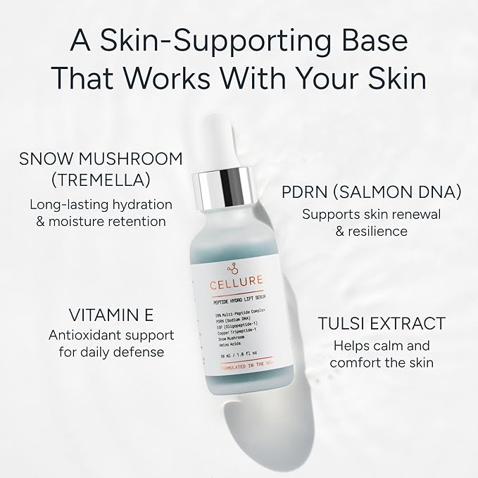 Peptide Hydro Lift Serum – Multi Peptide Firming & Smoothing Face Serum with Copper Peptides & Hyaluronic Acid, 1.0 fl oz (30 mL)