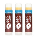 Indigo Wild Zum Kiss Stick - Natural Lip Balm with Organic Beeswax, Sunflower Oil & Vitamin E - Flavored, Hydrating Lip Moisturizer - Vanilla (3 Pack)