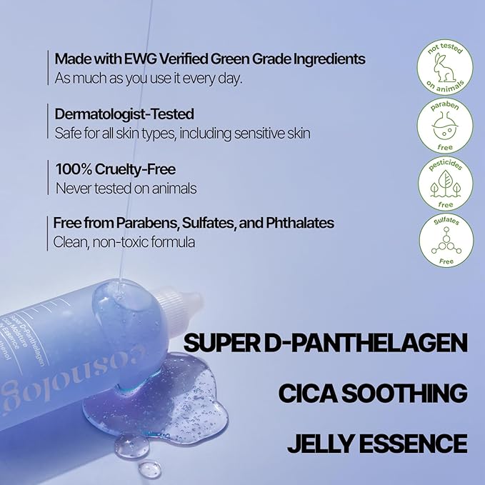 COSNOLOGY 150ml Hydrating & Soothing Moisturizing Essence with Dexpanthenol, Marine Collagen & Hyaluronic Acid – Nutrient-Rich Tincture Formula| 5.07 fl.oz | K Beauty Skincare