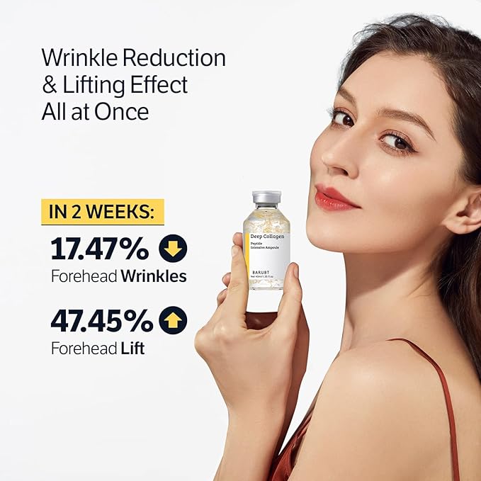 Silk Peptide Intensive Lifting Ampoule 40ml, Korean Anti-Aging Serum for Face with Collagen & 30 Peptide Complex, Skincare Serum for Smoother, Glowing Skin (2Pcs)