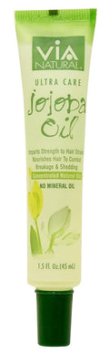 VIA Natural Ultra Care Jojoba Oil Concentrated Natural Oil 1.5oz - Imparts Strength to Hair Strands Nourishes Hair To Combat Breakage & Shedding - 3 Pack
