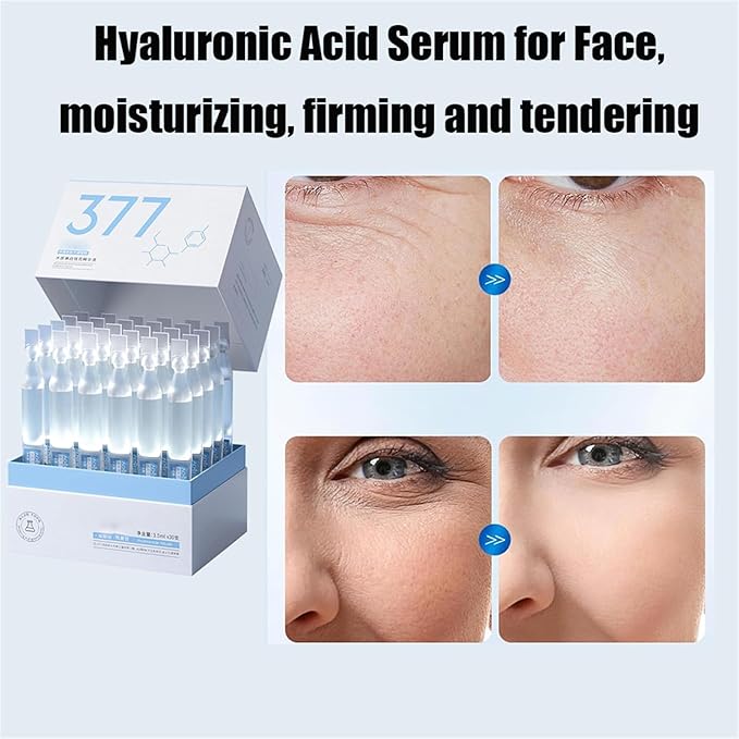 Hyaluronic Acid Serum - 3% Ultra Hydrating Hyaluronic Acid Serum,Hyaluronic acid Tubes, 3% hyaluronic acid serum Ultra-Hydrating Vials for Face (60PCS/2BOX)
