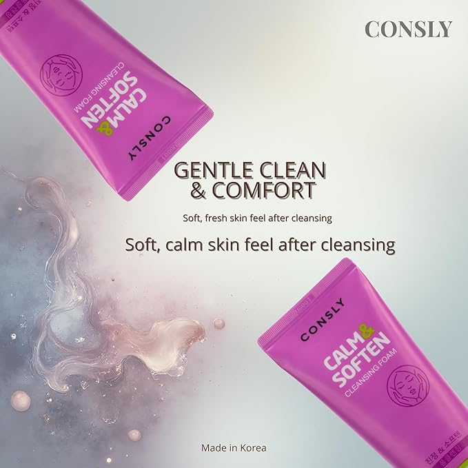 Azulene Cleansing Foam | Korean Foaming Face Wash | Calming Daily Cleanser for Sensitive & Stressed Skin | Removes Makeup & Sunscreen | K-Beauty Face Cleanser | 120 ml / 4.06 fl oz.