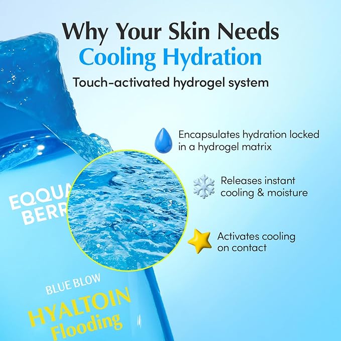 EQQUALBERRY Hyaltoin Flooding Toner | Moisture-Rich Hydrogel Toner for Deep Hydration | Cooling Essence Texture | Hyaluronic Acid & Ectoin | Makeup-Ready Skin (5.07 fl.oz / 150ml)
