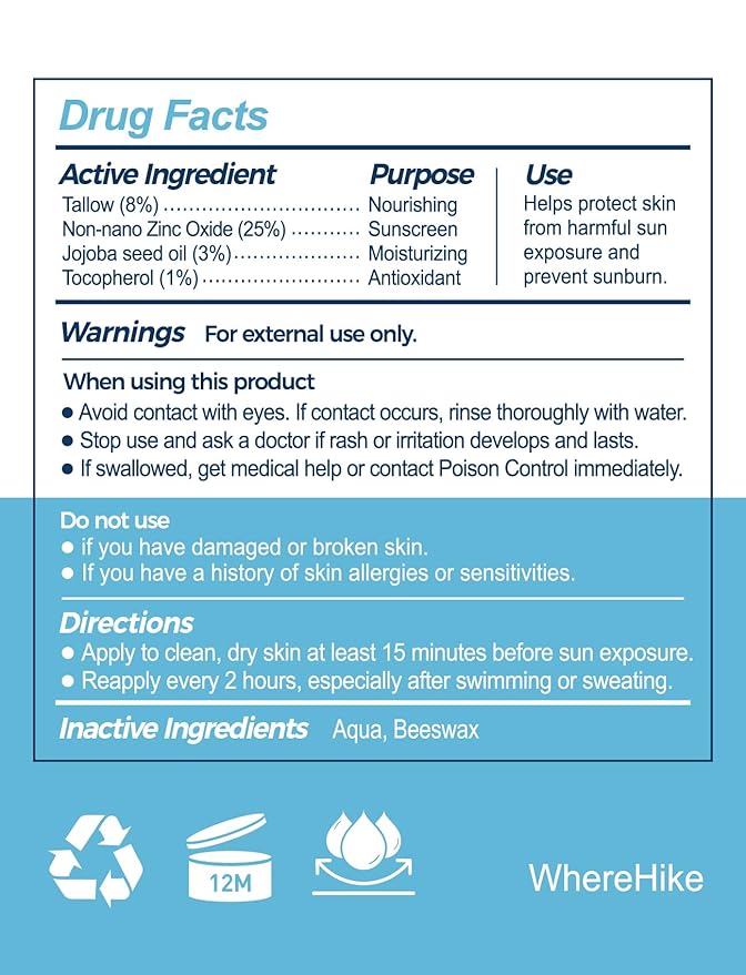 Stilip Organic Beef Tallow Sunscreen-SPF 50 with Zinc Oxide,Non-Toxic 2-in-1 Moisturizer & Mineral Sunblock | Reef Safe, Chemical-Free,Lightweight, Clean Formula for Sensitive Skin Natural Sunscreen.
