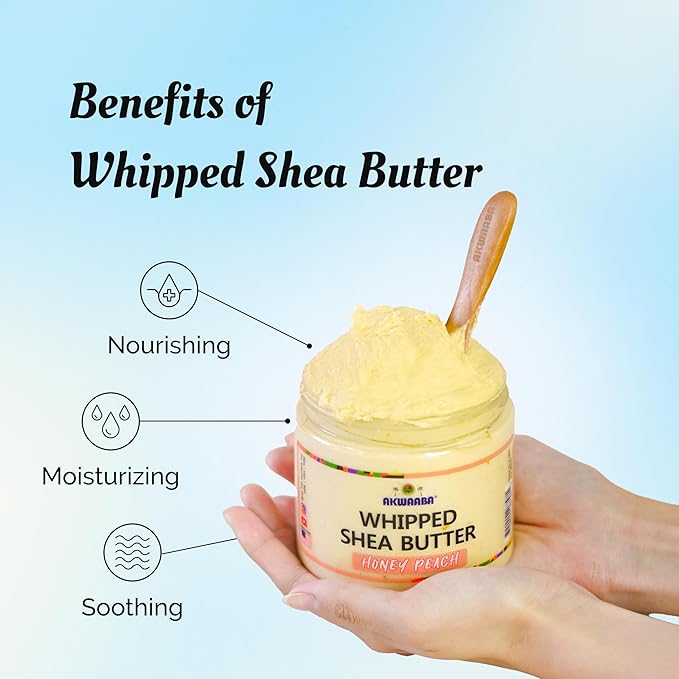 AKWAABA Whipped Shea Butter (Creamy Coconut) – Nourishes & Moisturizes | Made with Shea Butter | No Dyes & Parabens | 12 oz / 340 g