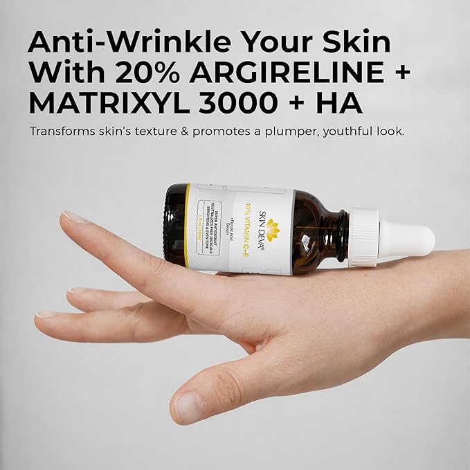 Skin Deva 10% Vitamin C Serum with Vitamin E & Ferulic Acid – Brightening Facial Serum with Hyaluronic Acid, Lightweight Formula for Even-Looking Skin - Pack of 2