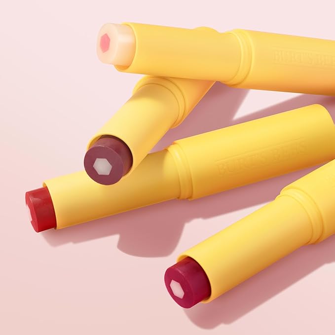 Burt’s Bees Tinted Boosted Balm, Rose Knows, Hydrating Tinted Lip Balm with Vitamin C, E, and F Core, 24 Hour Lip Moisturizer with Responsibly Sourced Beeswax, 100% Natural Origin, 1 Count, 0.16oz