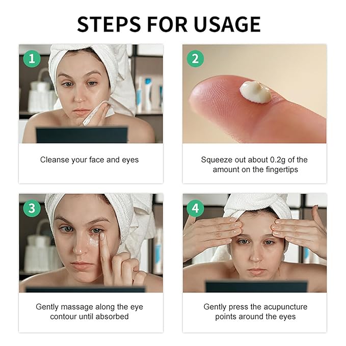 Grospe Caffeine Eye Cream for Puffiness and Bags Under Eyes Daily Anti-Wrinkle Cream Collagen Peptide Eye Cream Day and Night Reduce The Look Of Aging Line Smoothing Skin Care 1.7 FL OZ,1 Pack