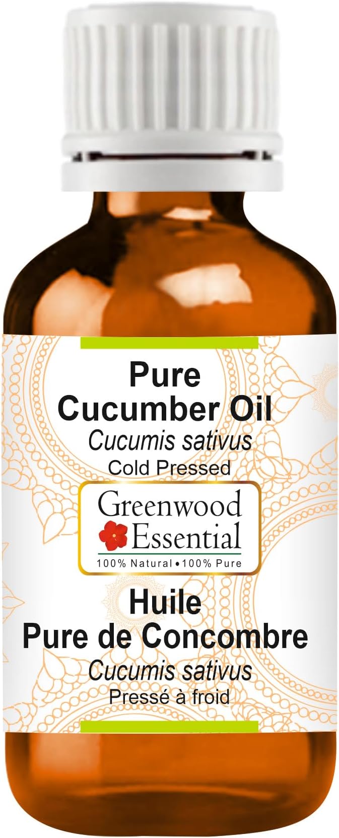 Greenwood Essential Pure Cucumber Oil (Cucumis sativus) Cold Pressed 50ml (1.69 oz)
