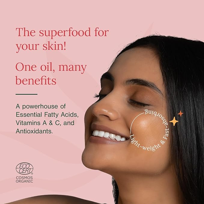 Juicy Chemistry - Certified Organic & 100% Natural Cold Pressed Carrier Oil w/Rosehip Seed Oil for Acne and Pigmentation Control (30ml)