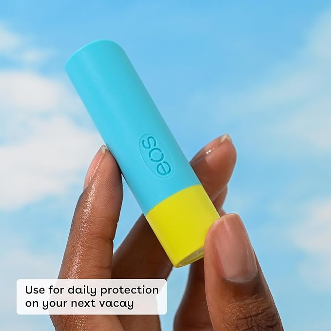 eos Natural SPF 15 Lip Balm- Pineapple Coconut, Daily Protection, Water Resistant, SPF Lip Balm, Sun Care, Sunblock for Lips, 0.14 oz (Pack of 2)
