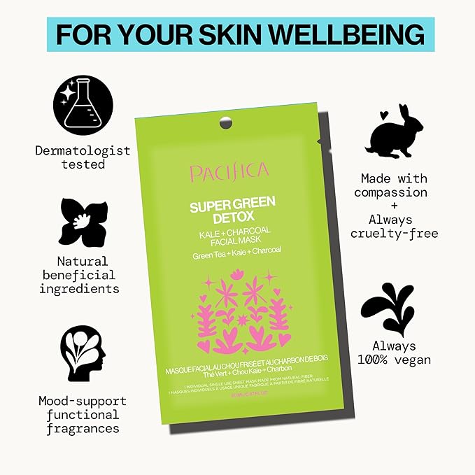 Pacifica, Super Green Detox Facial Mask, 0.68 Fl Oz