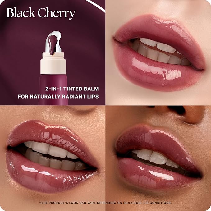 Nature Republic Honey Melting Lip Butter Balm – Hydrating Tinted Balm with Peptides, for Sheer & Glossy, Smooth & Soft Lips (BLACK CHERRY)