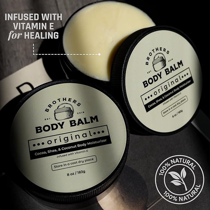Cocoa, Shea, & Coconut Body Butter | All Natural Moisturizer for Dry Skin | Cocoa Butter for Deep Hydration | Body Balm for Men & Women | 6.3 oz