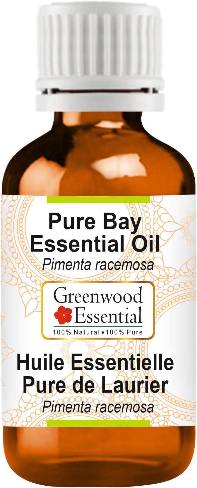 Greenwood Essential Bay Essential Oil (Pimenta racemosa) Pure | Non-Sticky | Non-Greasy | Lightweight | Men & Women | All Skin Types | Steam Distilled 5ml (0.16 oz)
