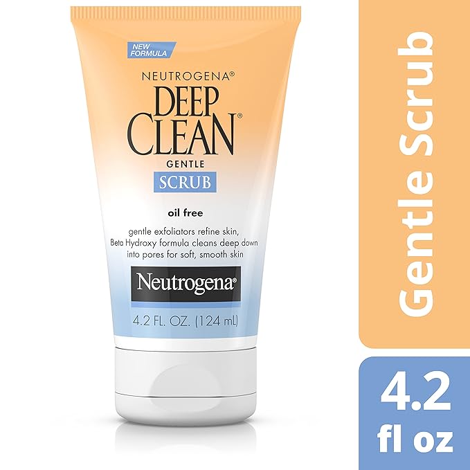 Neutrogena Deep Clean Gentle Daily Facial Scrub, Oil-Free Cleanser 4.2 fl. Oz