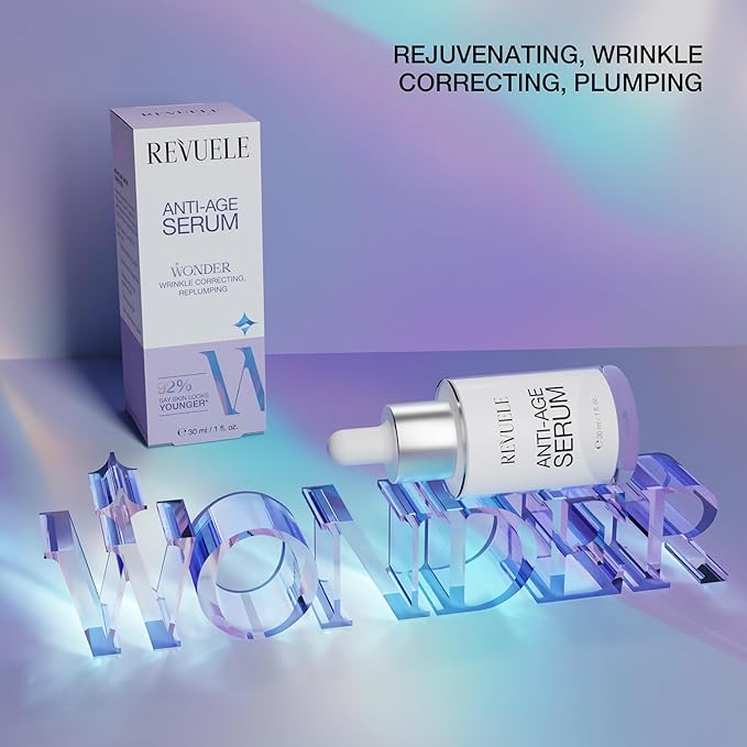 REVUELE Wonder Anti-Age Serum, Hydrating Face Serum with Vitamin C, Niacinamide & Peptides 1 fl.oz