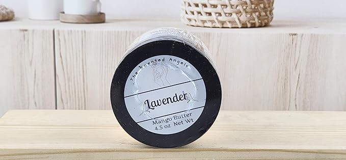 TSA Handmade Whipped Mango Lavender Body Butter Cream, Luxury Body Lotion for Dry Skin, Daily Moisturizing Shea Butter, Sunflower Oil, Mothers, Fathers, Women, Men, Teens, 4.5 oz Jar