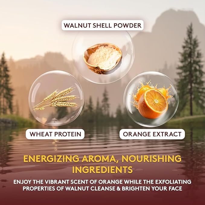 OKAY Orange Facial Scrub for Oil Control 6 oz – Deep Exfoliating Face Scrub Removes Dirt & Dead Skin, Minimizes Pores, Helps Clear Blemishes, Brightening Orange Extract, Alcohol Sulfate Paraben Free