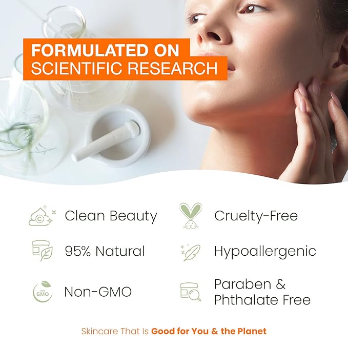 Natural Chemist Vitamin C Serum With Collagen - Dermatologist Tested, Skin Brightening, Anti-Aging, Acne Treatment, Fades Dark Spots, Cruelty Free Korean Skin Care For All Skin Types - 1.69 oz