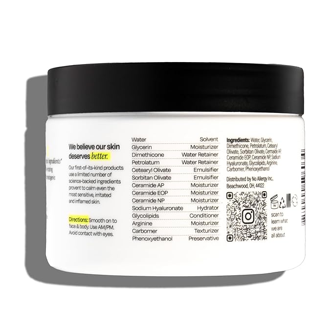 Untoxicated Moisturizing Cream - Facial Moisturizer & Body Cream for Sensitive Skin and NEA Approved for Eczema Relief - Ceramides & Hyaluronic Acid with No Common Irritants