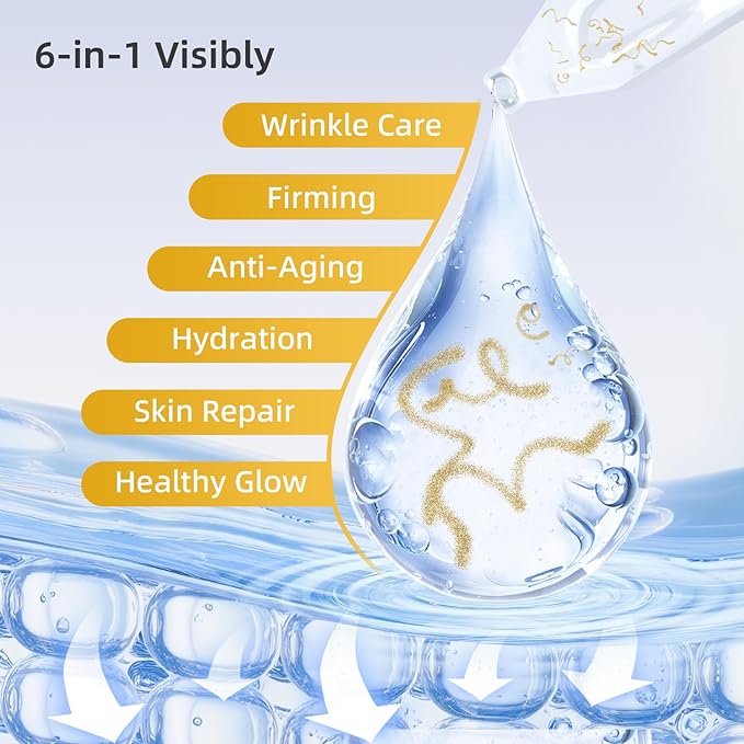 Silk Peptide Intensive Lifting Ampoule, Anti-Aging Hydrating Serum, KOKN™ Complex, Multi Peptide, Collagen, Niacinamide, 4D Hyaluronic Acid Serum for Wrinkles & Fine Lines & Radiance (1.5fl.oz)