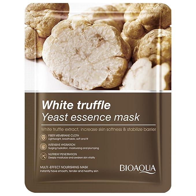 Hydrating Facial Mask Sheet Set of 5, Moisturizing Face Mask for Smooth and Supple Skin, Refreshing Self Care Beauty White Truffle One Size