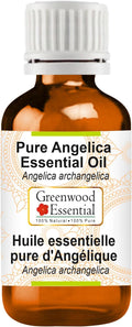 Greenwood Essential Pure Angelica Essential Oil (Angelica archangelica) Steam Distilled 15ml (0.50 oz)