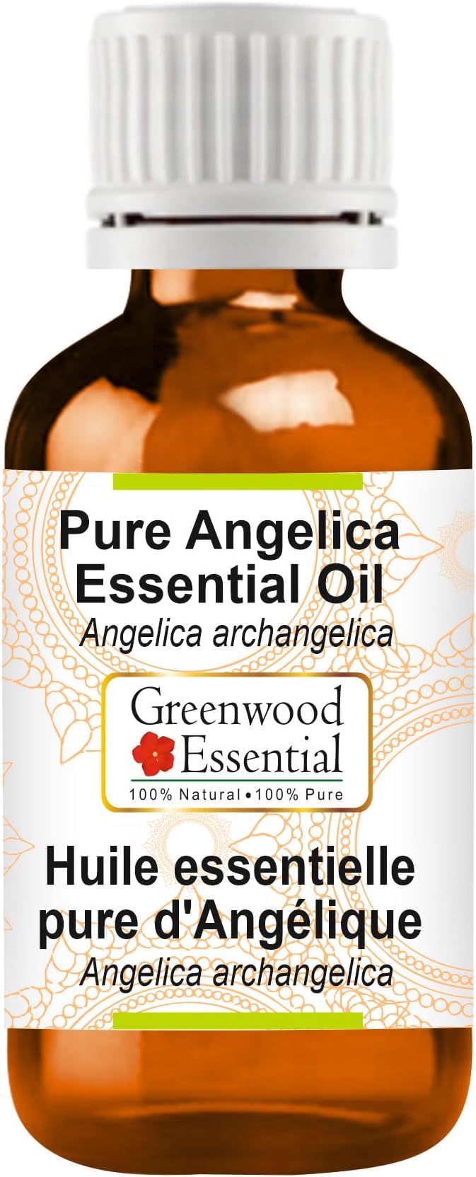 Greenwood Essential Angelica Essential Oil (Angelica archangelica) Pure | Non-Sticky | Non-Greasy | Lightweight | Men & Women | All Skin Types | Steam Distilled 5ml (0.16 oz)