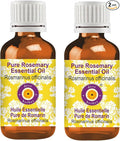 dève herbes Rosemary Essential Oil (Rosmarinus officinalis) Pure | Non-Sticky | Non-Greasy | Lightweight | Men & Women | All Skin Types | Steam Distilled 30ml X 2 (2 oz)