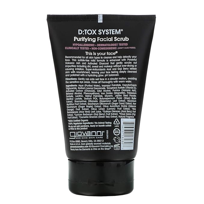 Giovanni D:tox System Purifying Facial Scrub, 4 Ounce
