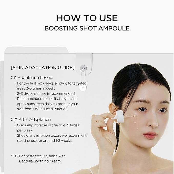 SKIN1004 Niacinamide 10% Boosting Shot Ampoule, Niacinamide Spicule Serum for Face, Facial Ampoule with Tranexamic Acid, Pore Minimizer for Face, Madagascar Centella, Korean Skin Care, 1.01fl.oz/ 30ml