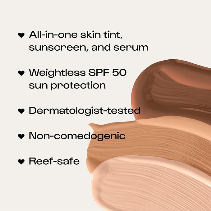 Alleyoop Sunsational Tinted Moisturizer SPF 50 for Face Broad Spectrum – 100% Mineral Face Sunscreen with Jojoba, Hydrating & Soothing Tinted Sunscreen, Vegan & Cruelty-Free (Glimmer)