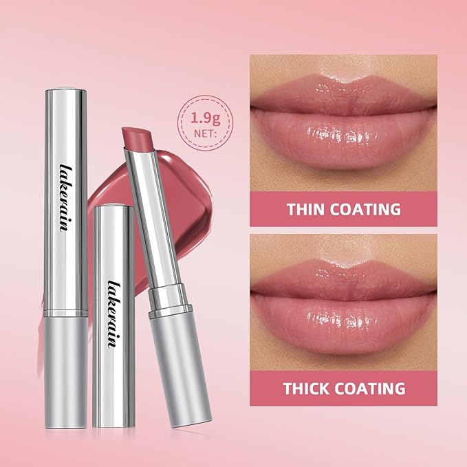 BAISEN DIARY Pink Honey Lipstick Tinted Lip Balm - Sheer Hydrating Lipstick for All Skin Tones - Moisturizing Lip Color, Nourishing Lip Balm with Natural Black Cherry Tint