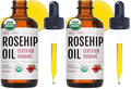 Kate Blanc Cosmetics Rosehip Oil for Face & Softer Glowing Skin (1oz, Organic, 100% Pure, Cold Pressed) Rosehip Seed Face Oil for Facial & Gua Sha Massage (Pack of 2)