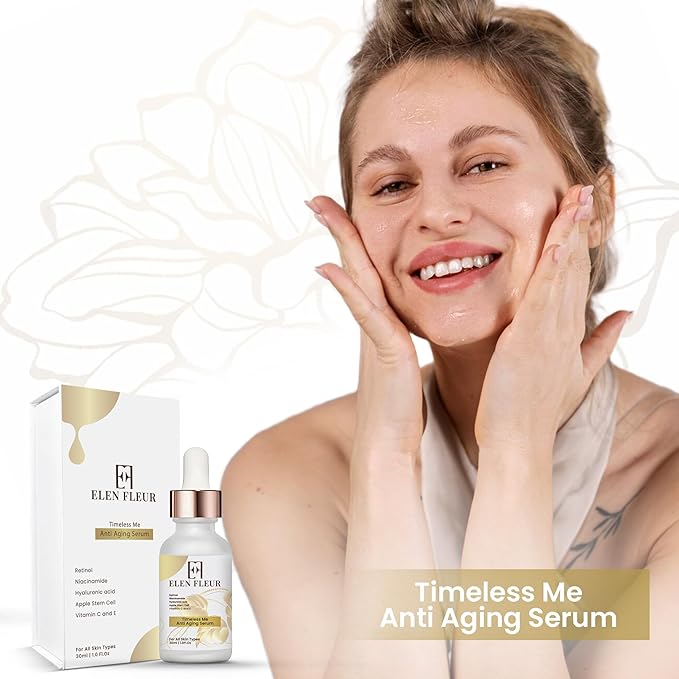 Retinol Collagen Serum – Hydrating & Firming Face Serum with Hyaluronic Acid, Niacinamide, Vitamin C & E – Promotes Smooth, Radiant & Elastic Skin – 30ml