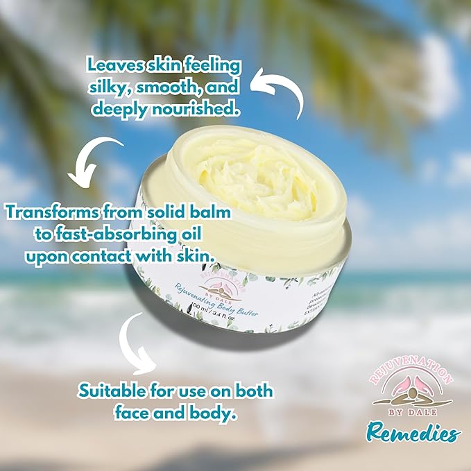 Dale's Natural Body Butter - Non-Greasy Lotion Moisturizer - Hydrating & Nourishing for Dry Skin - Shea, Mango & Coconut Oil Blend - Vegan & Cruelty-Free - Suitable for Entire Body - 100ml